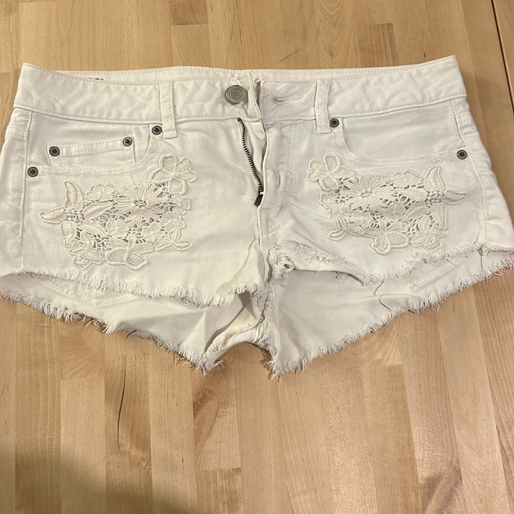 American Eagle outfitters – white jean shorts
